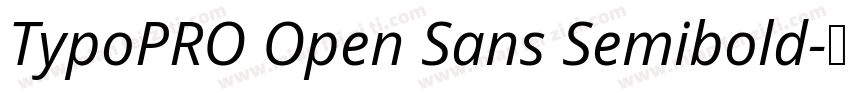 TypoPRO Open Sans Semibold字体转换